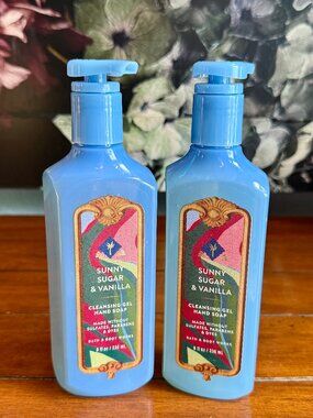 NEW 2-Pc SUNNY SUGAR & VANILLA Gel Hand Soap Bath & Body Works